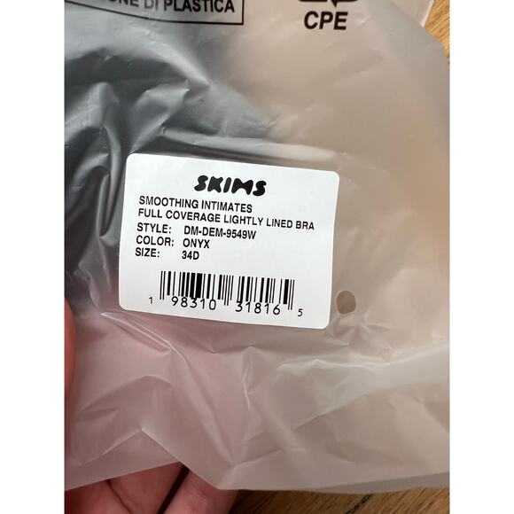 NEW Skims Women's 34D Smoothing Intimates Full Coverage Lightly Lined Bra ONYX - Picture 11 of 11